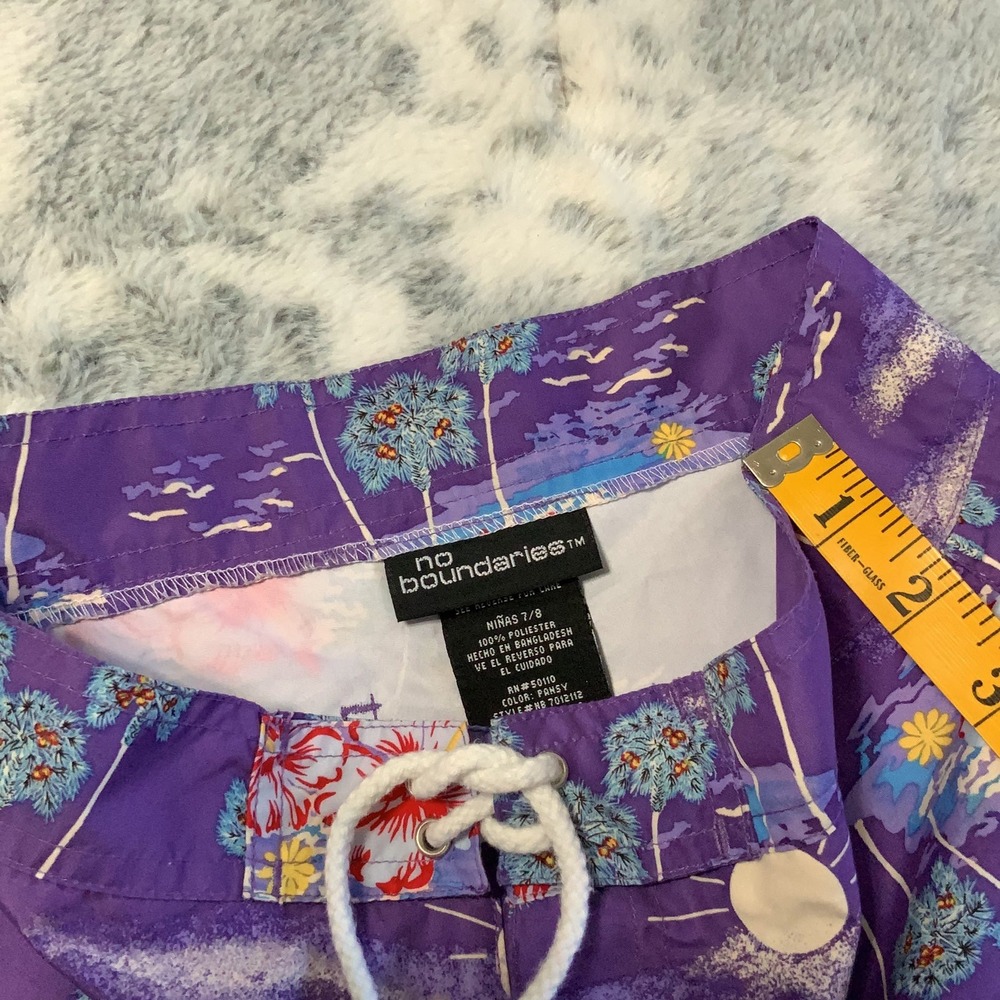 Adorable‎ Purple Swim Shorts size 7/8 - Picture 4 of 6